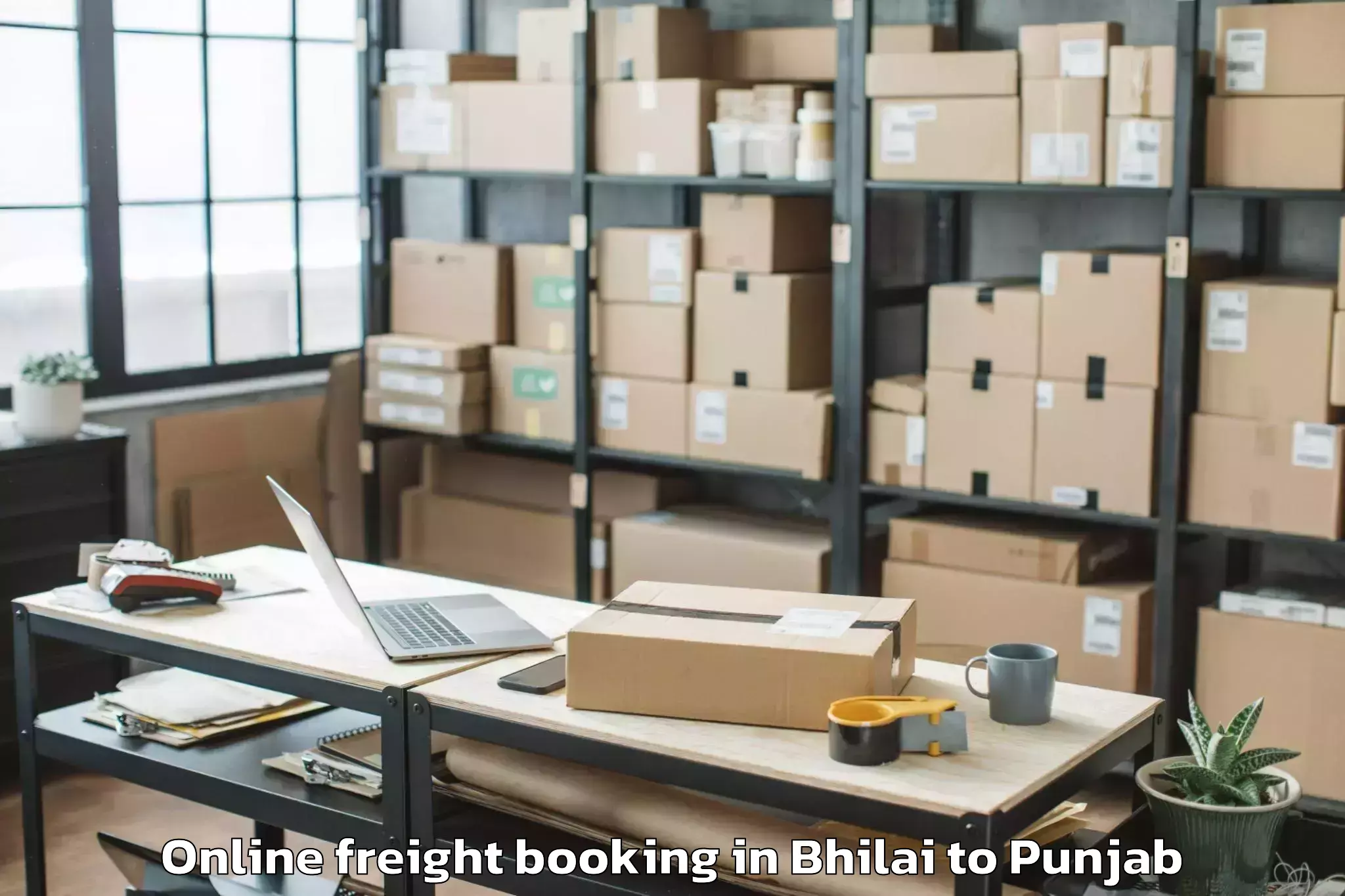 Top Bhilai to Dasuya Online Freight Booking Available